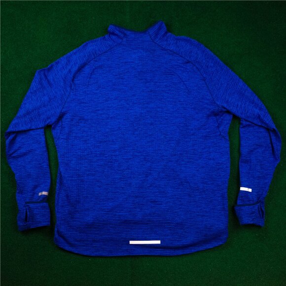 Nike DRI-FIT Textured Heather Blue ¼ Zip - Picture 3 of 4